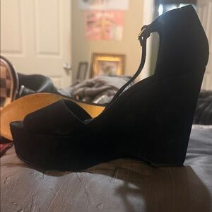 Michael Kors Black Platform Sandals, Size 7.5, Gently Used.
